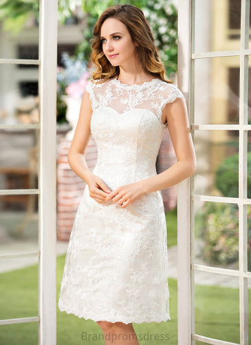Lace Jaylynn Wedding Dresses A-Line Satin Knee-Length Wedding Dress