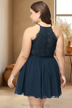 Load image into Gallery viewer, Scarlett A-line V-Neck Short/Mini Chiffon Lace Homecoming Dress XXCP0020502