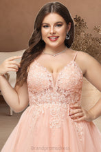 Load image into Gallery viewer, Ariana A-line V-Neck Short/Mini Lace Tulle Homecoming Dress XXCP0020524