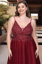 Load image into Gallery viewer, Kaylen A-line V-Neck Short/Mini Lace Tulle Homecoming Dress With Sequins XXCP0020498
