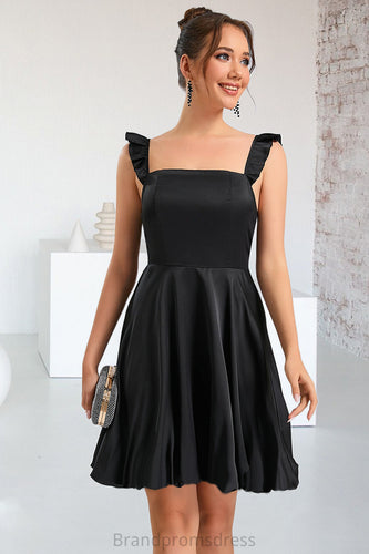 Sariah A-line Square Short/Mini Satin Homecoming Dress XXCP0020484