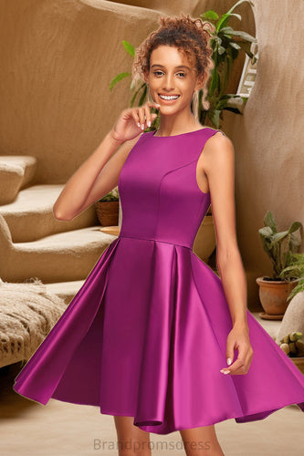 Taniya A-line Scoop Short/Mini Homecoming Dress XXCP0020525