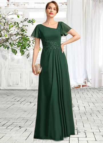 Annabel A-line Asymmetrical Floor-Length Chiffon Mother of the Bride Dress With Appliques Lace Sequins XXC126P0021792
