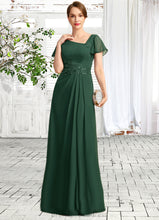 Load image into Gallery viewer, Annabel A-line Asymmetrical Floor-Length Chiffon Mother of the Bride Dress With Appliques Lace Sequins XXC126P0021792
