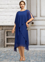 Load image into Gallery viewer, Chaya A-line Scoop Tea-Length Chiffon Mother of the Bride Dress XXC126P0021817