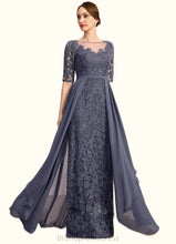 Load image into Gallery viewer, Katie Sheath/Column Scoop Illusion Floor-Length Chiffon Lace Mother of the Bride Dress With Sequins XXC126P0021818