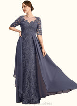Load image into Gallery viewer, Katie Sheath/Column Scoop Illusion Floor-Length Chiffon Lace Mother of the Bride Dress With Sequins XXC126P0021818