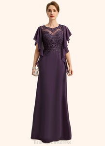 Kailyn A-line Scoop Illusion Floor-Length Chiffon Lace Mother of the Bride Dress XXC126P0021839