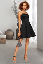 Load image into Gallery viewer, Prudence A-line Square Short/Mini Satin Homecoming Dress XXCP0020529