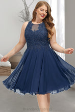 Load image into Gallery viewer, Amelie A-line Scoop Knee-Length Chiffon Lace Homecoming Dress With Beading XXCP0020515