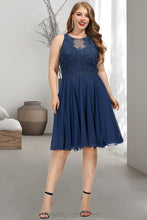 Load image into Gallery viewer, Amelie A-line Scoop Knee-Length Chiffon Lace Homecoming Dress With Beading XXCP0020515