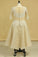 2024 Wedding Dresses A Line V Neck Half Sleeves Plus Size With Applique & Beads Organza