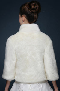 3/4 Length Sleeve  Wedding Wraps Coats/Jackets Faux Fur