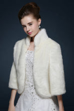 Load image into Gallery viewer, 3/4 Length Sleeve  Wedding Wraps Coats/Jackets Faux Fur