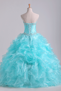 2022 Quinceanera Dresses Fabulous Sweetheart Ruffled Bodice Floor Length