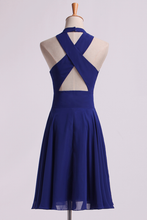Load image into Gallery viewer, 2022 Simple Homecoming Dresses V-Neck A Line Short/Mini Chiffon