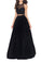 2024 Black Two Piece Polka A-Line Prom Dresses Side Zipper Floor-Length