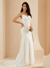 Load image into Gallery viewer, Wedding V-neck Court Mina Train Lace Wedding Dresses Trumpet/Mermaid Dress