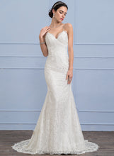 Load image into Gallery viewer, Wedding Bethany Dress Court Train V-neck Lace Wedding Dresses Trumpet/Mermaid