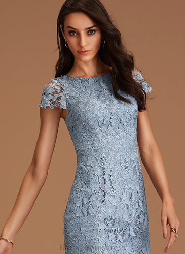 Sheath/Column Hazel Dress Lace Scoop With Homecoming Dresses Knee-Length Homecoming Lace Neck