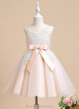 Load image into Gallery viewer, Bow(s) Lorelei Dress Scalloped - A-Line Knee-length Flower Flower Girl Dresses Sleeveless Girl With Neck Tulle