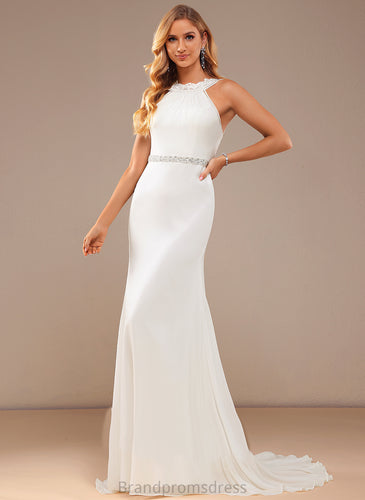 Dress Gracelyn With Wedding Dresses Neck Beading Lace Court Wedding Trumpet/Mermaid Train High Chiffon