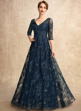 Load image into Gallery viewer, V-neck of With Bride Dress the Mother Sequins Lace Mother of the Bride Dresses A-Line Floor-Length Areli