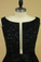 2022 Black Prom Dresses Black Bodice Scoop Satin Floor Length Beaded & Belt