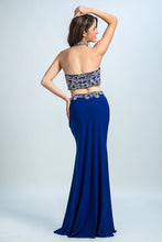 Load image into Gallery viewer, 2022 Halter Prom Dresses Beaded Bodice With Slit