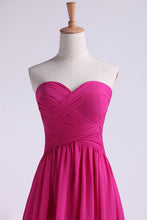 Load image into Gallery viewer, 2022 Asymmetrical Prom Dresses Sweetheart Chiffon