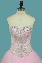 Load image into Gallery viewer, 2024 Sweetheart Ball Gown Quinceanera Dresses Applique And Beading Sweep Train