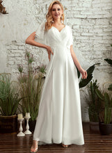 Load image into Gallery viewer, Wedding Dress Chiffon Lace A-Line Germaine Wedding Dresses V-neck Floor-Length