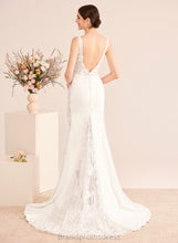 Load image into Gallery viewer, Wedding Ashlyn Court Trumpet/Mermaid Train V-neck Dress Wedding Dresses With Lace