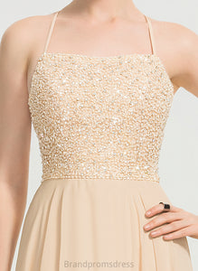 Square Sweep Beading With Prom Dresses Train Chiffon Stephanie A-Line Sequins
