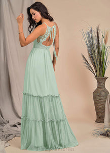 Ariana Floor Length Sleeveless One Shoulder Natural Waist A-Line/Princess Bridesmaid Dresses