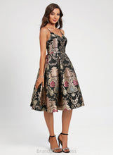 Load image into Gallery viewer, With Homecoming Dresses V-neck A-Line Homecoming Dress Kaliyah Lace Knee-Length Flower(s)
