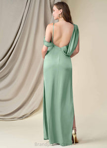 Amelie Sleeveless High Low A-Line/Princess Natural Waist V-Neck Bridesmaid Dresses