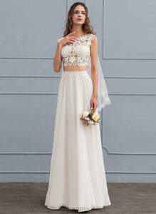 Floor-Length Wedding Monserrat Beading Dress Chiffon Lace Sequins Wedding Dresses A-Line With