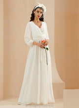 Load image into Gallery viewer, V-neck Dress Wedding Dresses Wedding Floor-Length Lace Peyton Chiffon A-Line