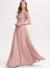 Load image into Gallery viewer, Sequins A-Line Chiffon Scoop With Susan Lace Floor-Length Prom Dresses