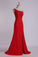 2022 Prom Dresses One-Shoulder Sheath Beaded Lace Floor-Length Zipper Back