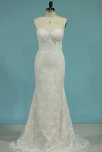 Load image into Gallery viewer, 2024 Wedding Dresses Mermaid Lace With Removable Train Cathedral Train