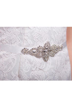 Load image into Gallery viewer, Glistening Satin Wedding/Evening Ribbon Sash With Rhinestone
