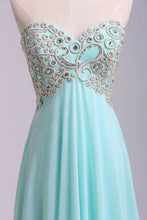 Load image into Gallery viewer, 2024 Prom Dresses A Line Sweetheart Floor Length Chiffon
