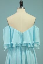 Load image into Gallery viewer, 2024 New Arrival A Line Chiffon With Slit Prom Dresses Sweep Train