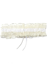 Gorgeous Organza With Ribbons Flower Wedding Garters