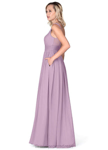 Kendal Trumpet/Mermaid Spaghetti Staps Sleeveless Floor Length Natural Waist Bridesmaid Dresses
