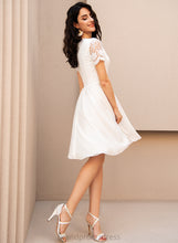 Load image into Gallery viewer, Lace Deja V-neck Prom Dresses Knee-Length Chiffon A-Line