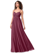 Load image into Gallery viewer, Jadyn Sleeveless Straps Floor Length A-Line/Princess Natural Waist Bridesmaid Dresses