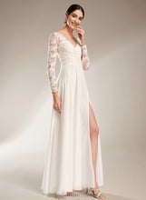 Load image into Gallery viewer, Wedding Dresses A-Line Kristina Floor-Length V-neck Lace Dress Wedding Chiffon